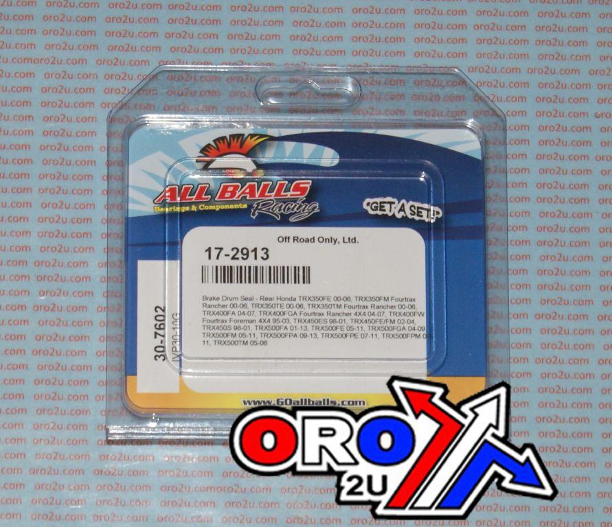 ALL BALLS REAR BRAKE DRUM SEAL ATV, ALLBALLS 30-7602 TRX350 500