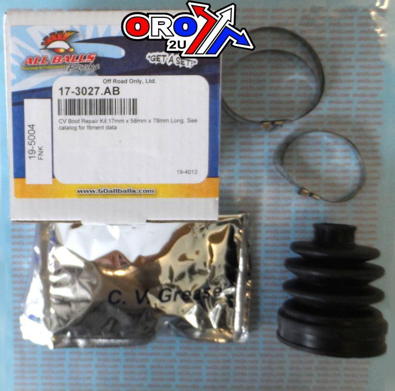 All Balls Racing Cv Boot Kit Honda/kaw In.bo, Allballs 19-5004 Size 17x58x78
