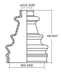 Bronco Cv Boot Kit 22x67x111 Kaw, Bronco at-03076 Teryx