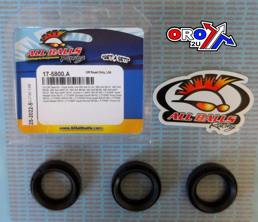 All Balls Racing Differential Seal Kit Lt-f, Allballs 25-2022-5 Arctic Cat, Old No. 17-5800.ab