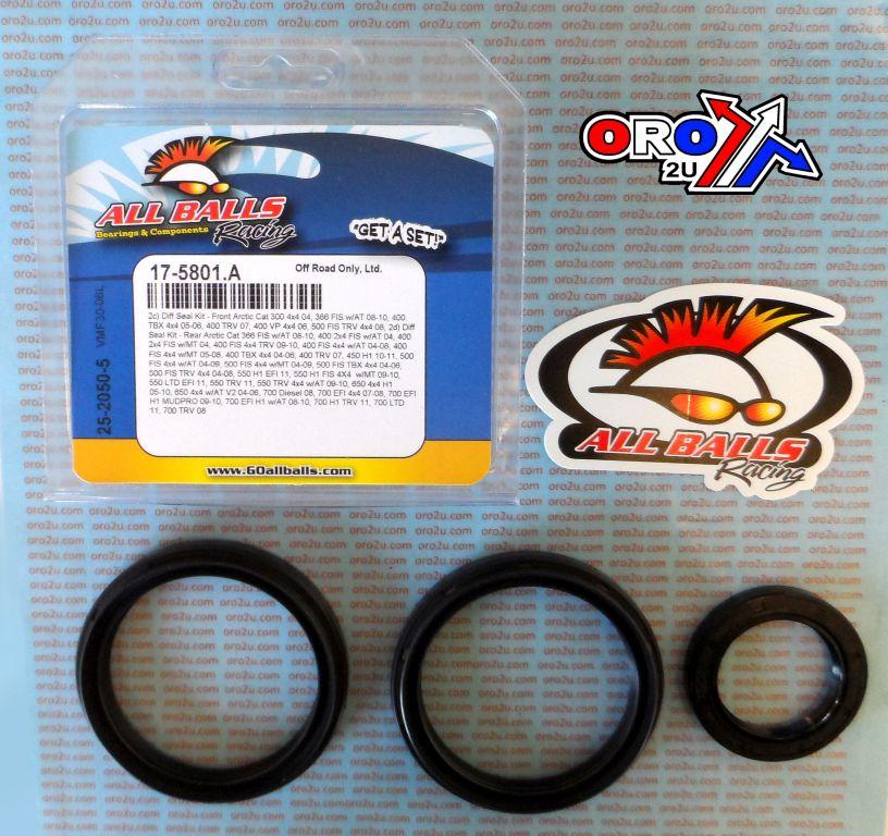 All Balls Racing Differential Seal Kit A-cat, Allballs 25-2050-5 Arctic Cat, 25-2050-5