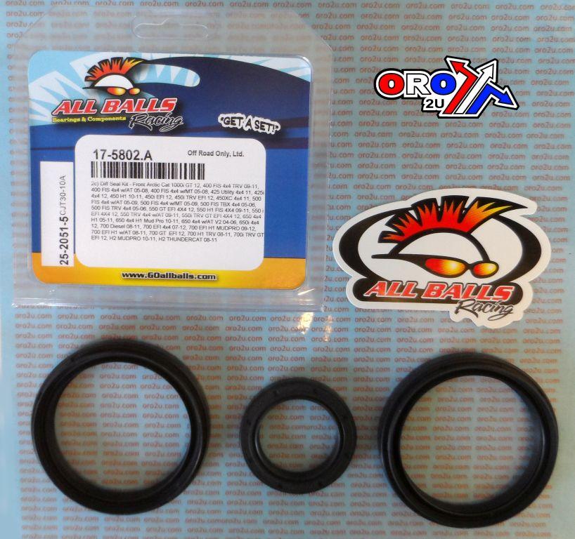 All Balls Racing Differential Seal Kit A-cat, Allballs 25-2051-5 Arctic Cat