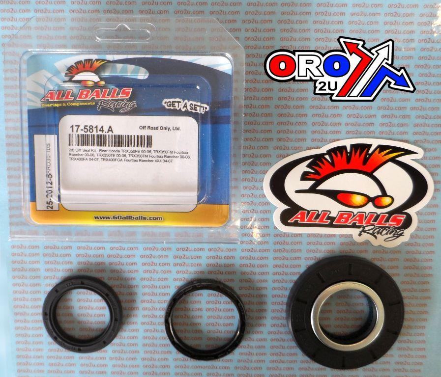 All Balls Racing Differential Seal Kit, Allballs 25-2012-5 Rear Honda, Old No. 17-5814.ab