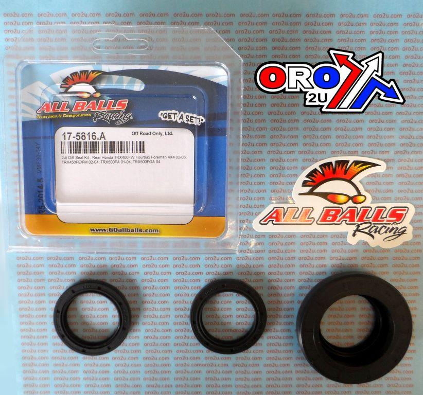 All Balls Racing Differential Seal Kit, Allballs 25-2014-5 Rear Honda