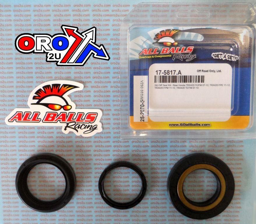 All Balls Racing Differential Seal Kit TRX420, Allballs 25-2070-5 Rear Honda