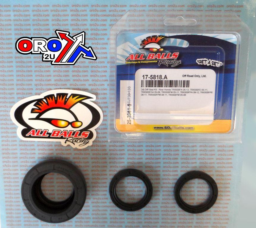 All Balls Racing Differential Seal Kit TRX500, Allballs 25-2061-5 Rear Honda