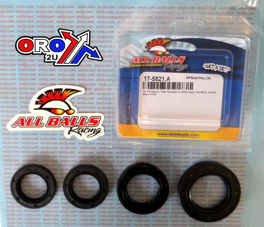 All Balls Racing Differential Seal Kit KLF300, Allballs 25-2020-5 Rear Kaw