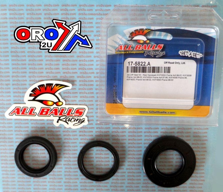 All Balls Racing Differential Seal Kit Kvf Atvs, Allballs 25-2021-5 Rear Kaw