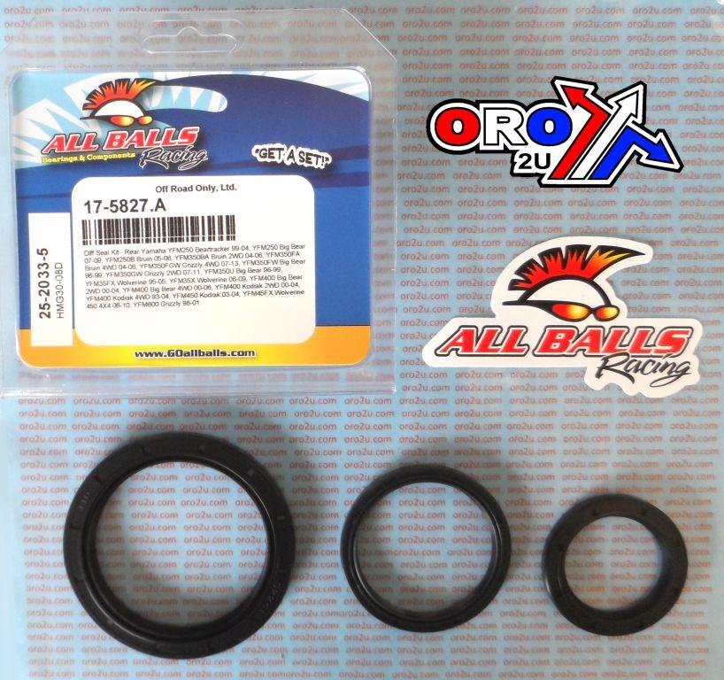 All Balls Racing Differential Seal Kit Yfm, Allballs 25-2033-5 Yamaha ATV