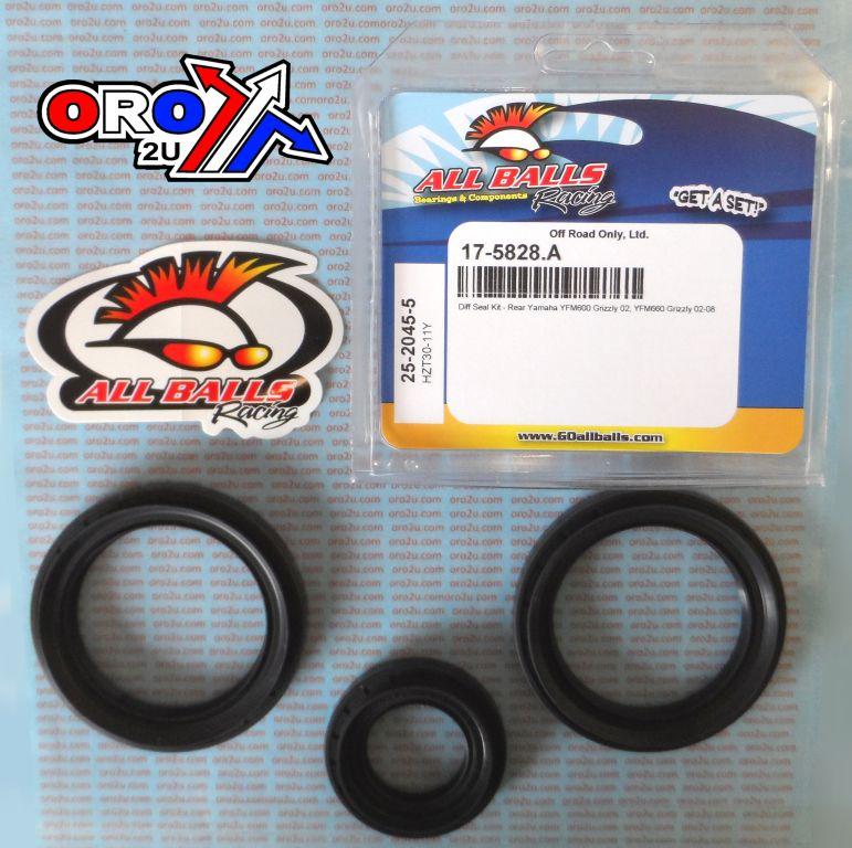 All Balls Racing Differential Seal Kit Yfm, Allballs 25-2045-5 Rear Yamaha