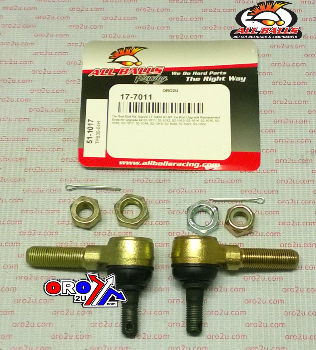 All Balls Racing Tie Rod End Kit Suzuki LT500, Allballs 51-1017 Arctic Cat