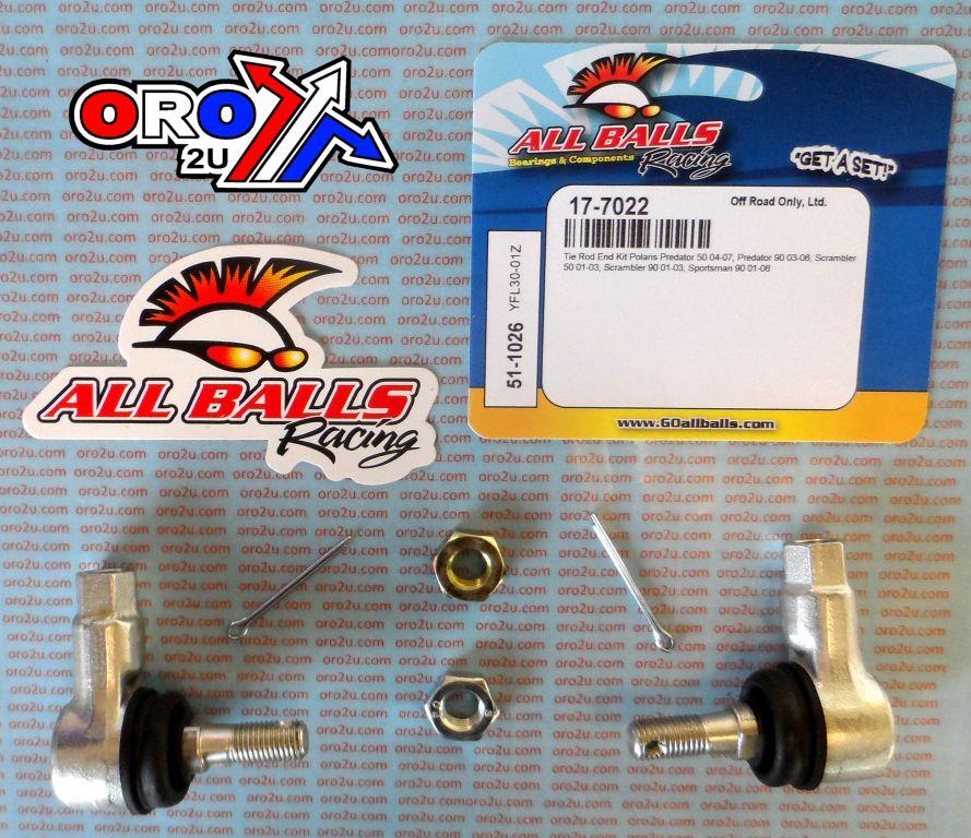 All Balls Racing Tie Rod End Kits Polaris Yam, Allballs 51-1026