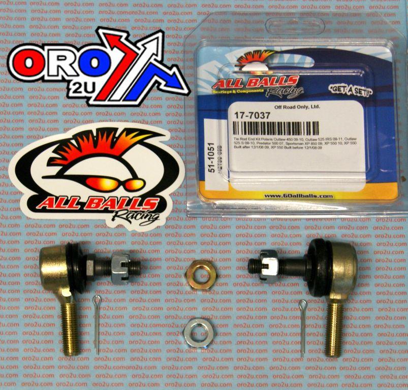 All Balls Racing Tie Rod End Kit Polaris:, Allballs 51-1051