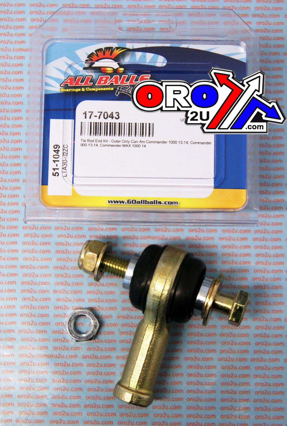 All Balls Racing Tie Rod End Kit Can-am, Allballs 51-1049, 709401134