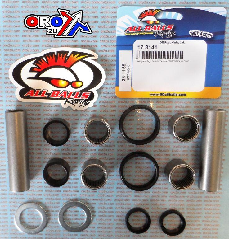 All Balls Racing Swingarm Bearing Kit Allballs, Allballs 28-1159 Yamaha YFM700R 06-22