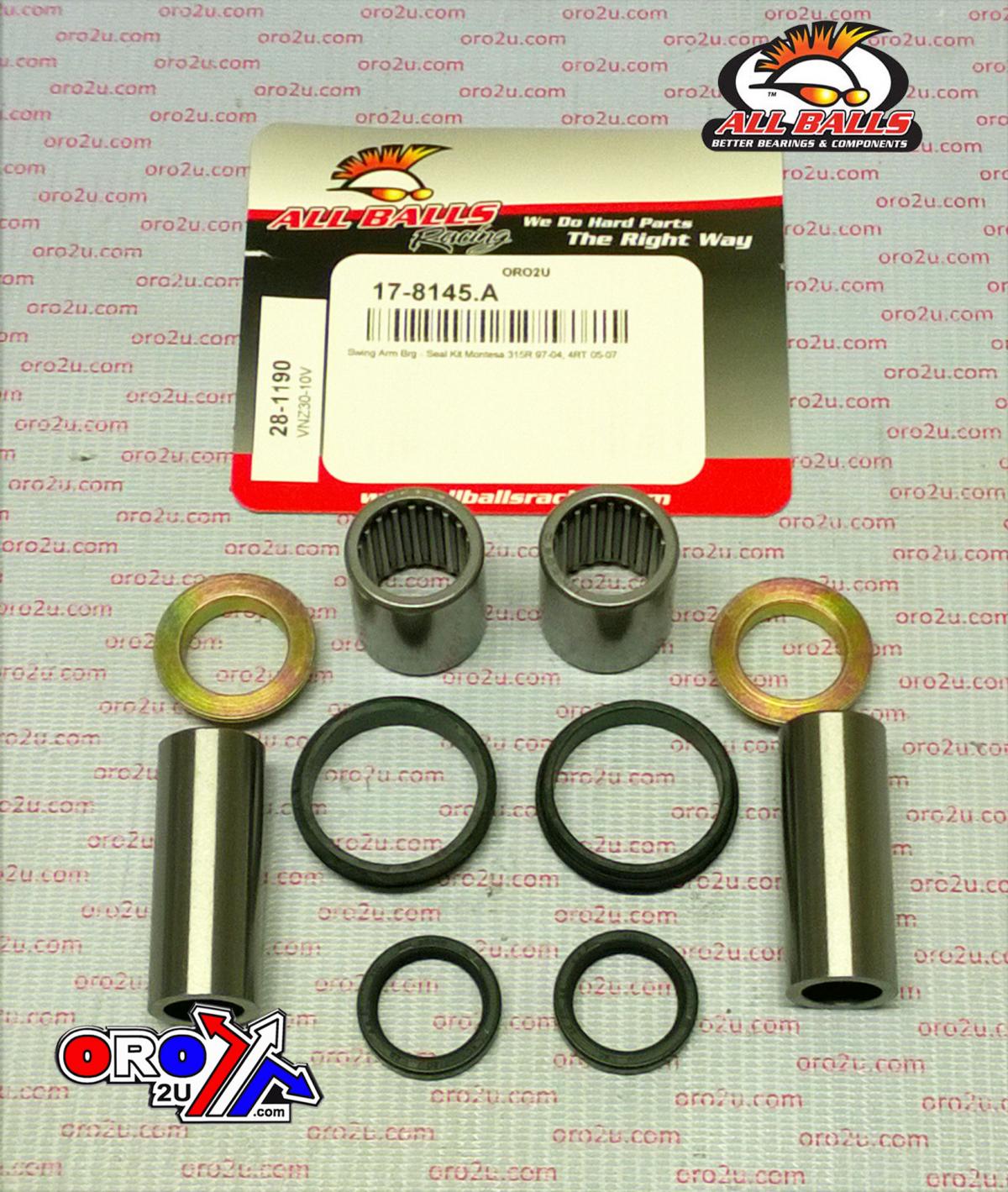 All Balls Racing Swingarm Bearing Kit Allballs, Allballs 28-1190 Montesa 315r 97-04/ 4rt 05-07