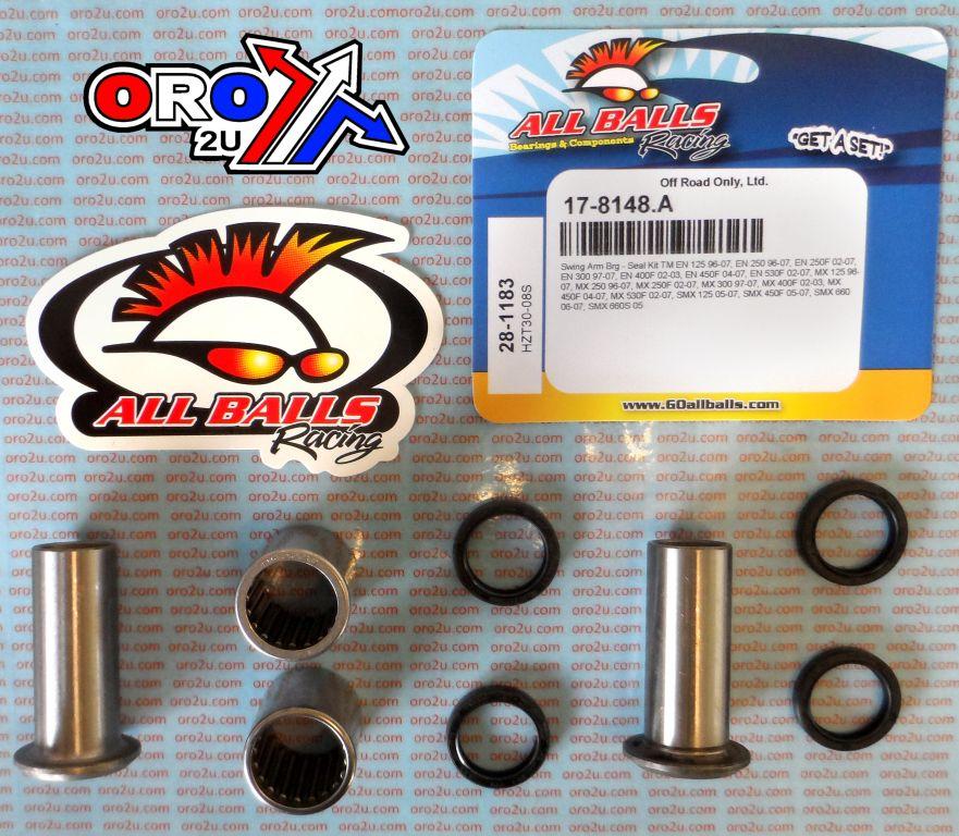 All Balls Racing Swingarm Bearing Kit Allballs, Allballs 28-1183 Tm En/MX/smx 96-07