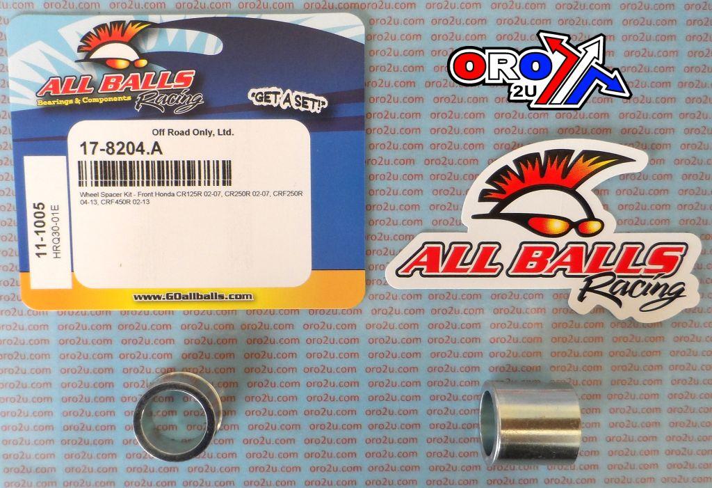 All Balls Racing Wheel Spacer Kit CRF 02-2020, Allballs 11-1005 Honda Front