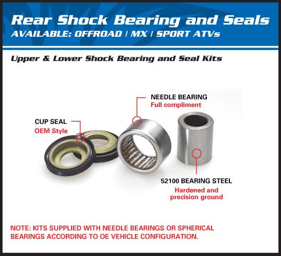 All Balls Racing Lower Shock Bearing Kit RM, Allballs 29-5011 Suzuki Rmx