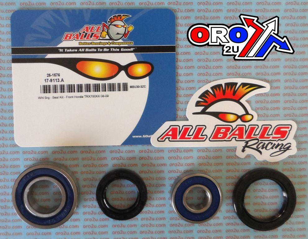 All Balls Racing Wheel Bearing Kit Front 08-09 Honda TRX700XX, Allballs 25-1576 ATV