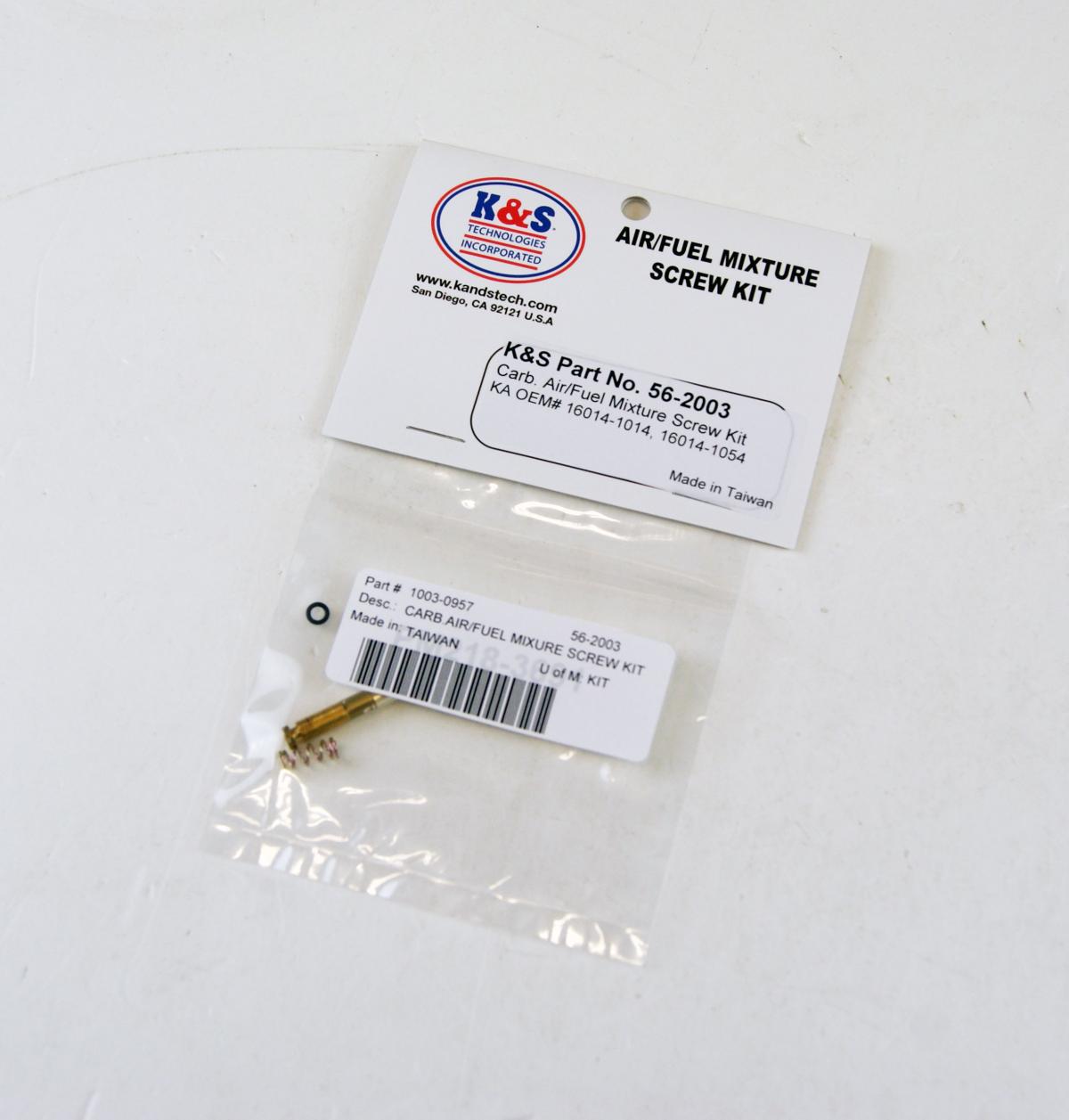 K&S Technologies Air Fuel Screw Kit Kawasaki, 16014-1014, Kawasaki Road, Ks 56-2003, KX Zx
