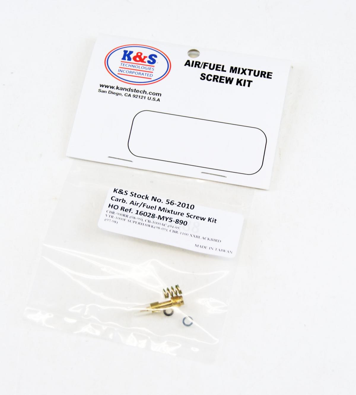 K&S Technologies Air Fuel Screw Kit Honda, 16028-my5-890, Honda, Ks 56-2010
