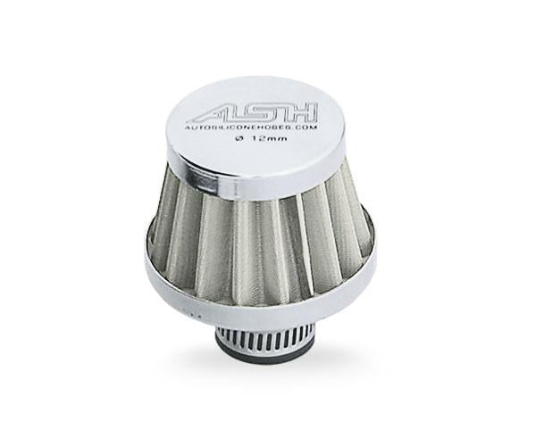 Auto Silicone Hose Mini Breather Filter 18mm, Crankcase Filter Silver