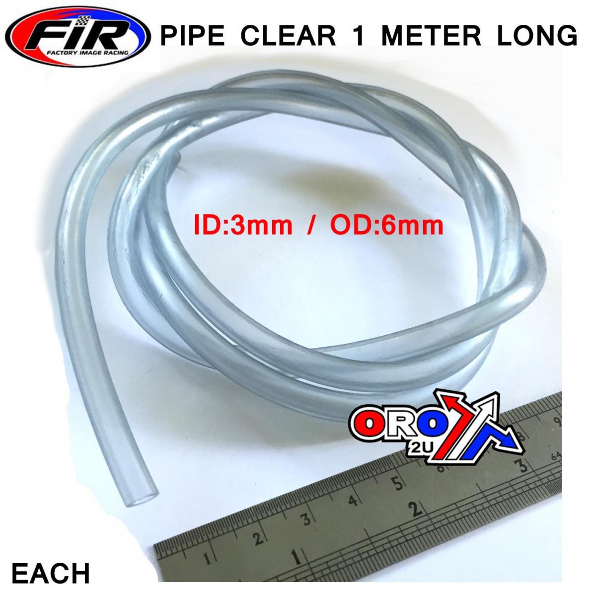 FIR Fuel Pipe Line 3mm Clear 1m Length