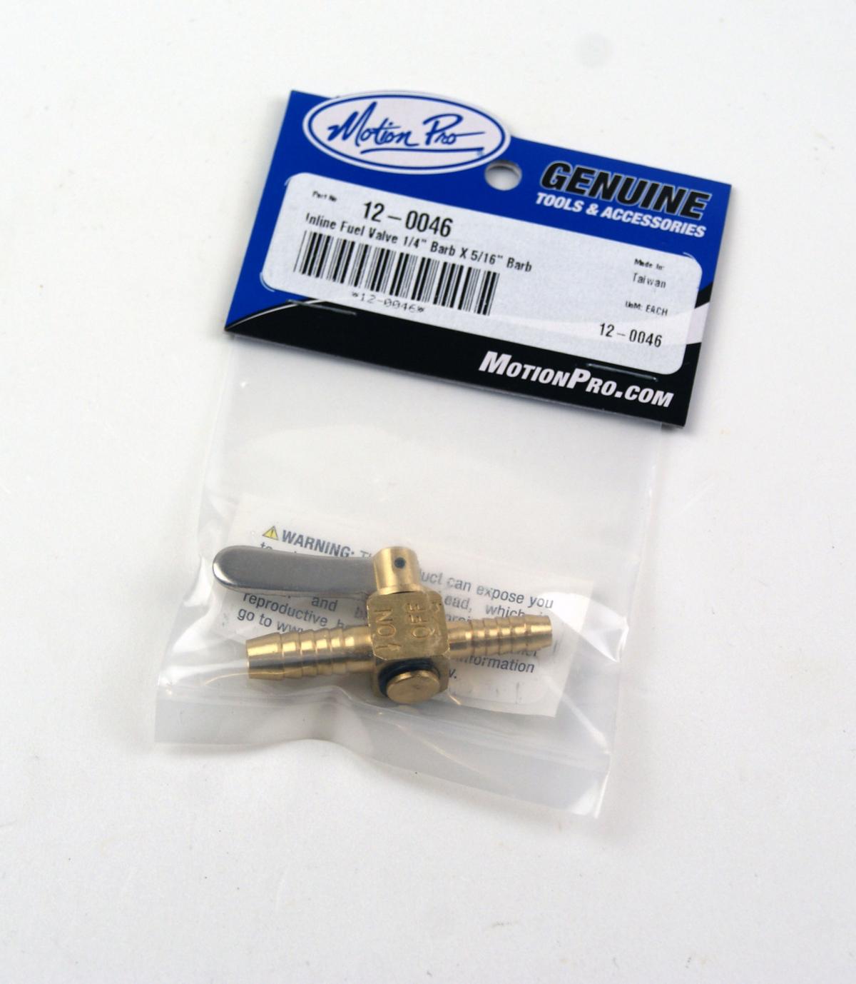 Motion Pro Fuel Inline Valve Tap 6 to 8mm, Motion Pro 12-0046, MP12-0046