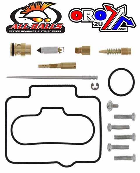 All Balls Racing Carburetor Rebuild Kit 2002 Hon CR250R, Allballs 26-1165 Dirt