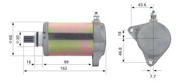 Arrowhead Electrical Starter Motor LT250 / GN250, 31100-38300, 31100-38300-h17 31100-41b00 / 31100-38300 / 31100-41b00-h17, Arrowhead Smu0068