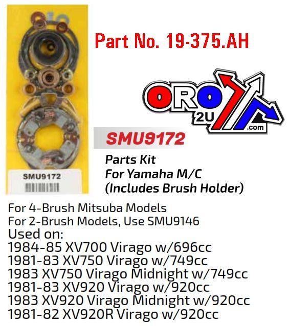 Arrowhead Electrical Starter Motor Repair Kit, Yamaha XV700 920 Smu9172, Arrowhead