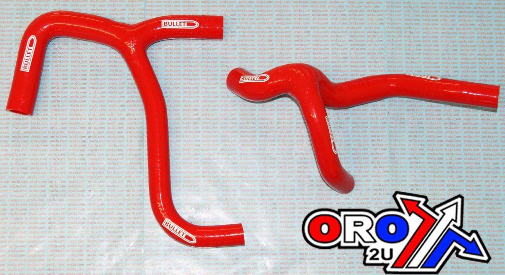 Bullet Hose Y Kit/2 CRF450F 03-04, Silicone Radiator Red