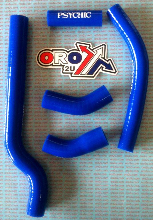 Psychic Hose Kit/5 06 YZF250, WRF07-09, Silicone Radiator Yamaha, Psychic MX-10036 Blue
