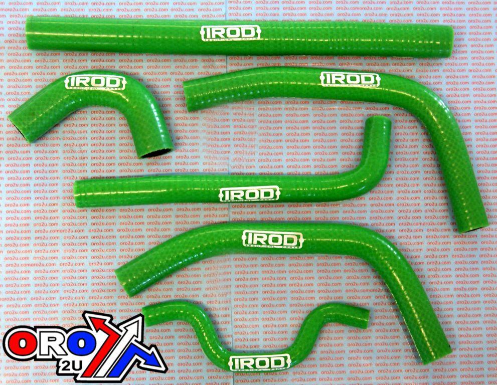 IROD Radiators Hose 09-16 KXF250 Green Kit/6, Silicone Radiatorcooling, Irod 010022