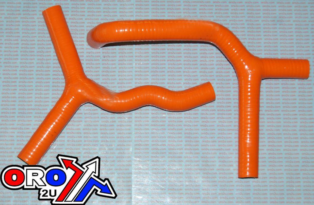 Bullet Hose SX85 SX105 03-12 KTM Set, Silicone Radiator Orange