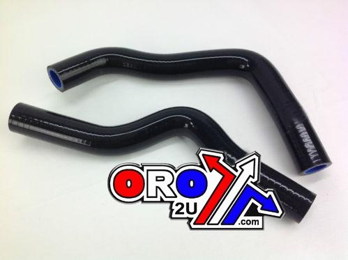 Bullet Hose Kit/2 00-12 RM85 Black, Silicone Radiator Suzuki