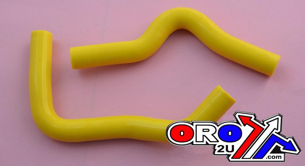 Bullet Hose Kit/2 00-12 RM85 Yellow, Silicone Radiator Suzuki