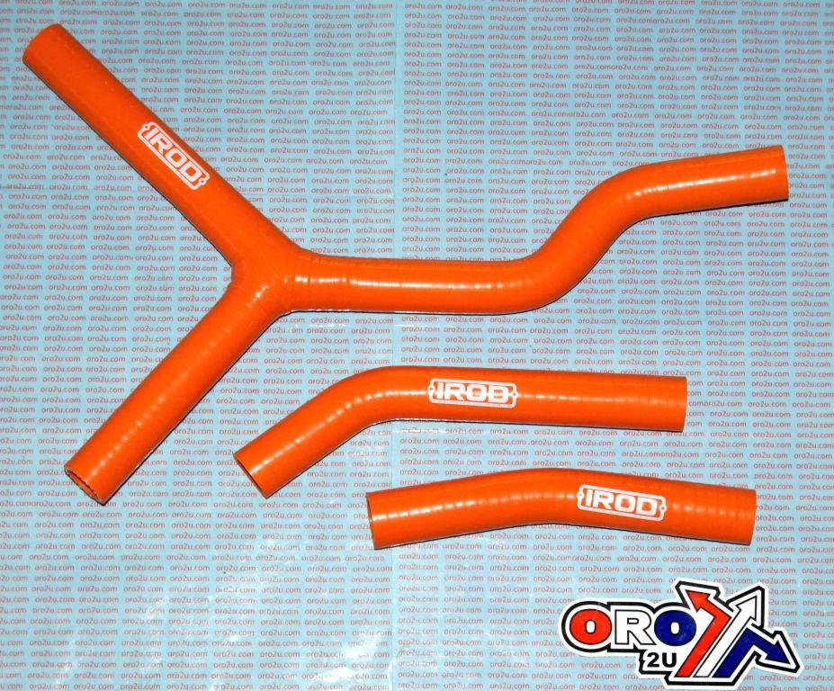 IROD Radiators Hose Kit 125 SX 98-06 KTM, Silicone Radiator Orange, Irod 010037
