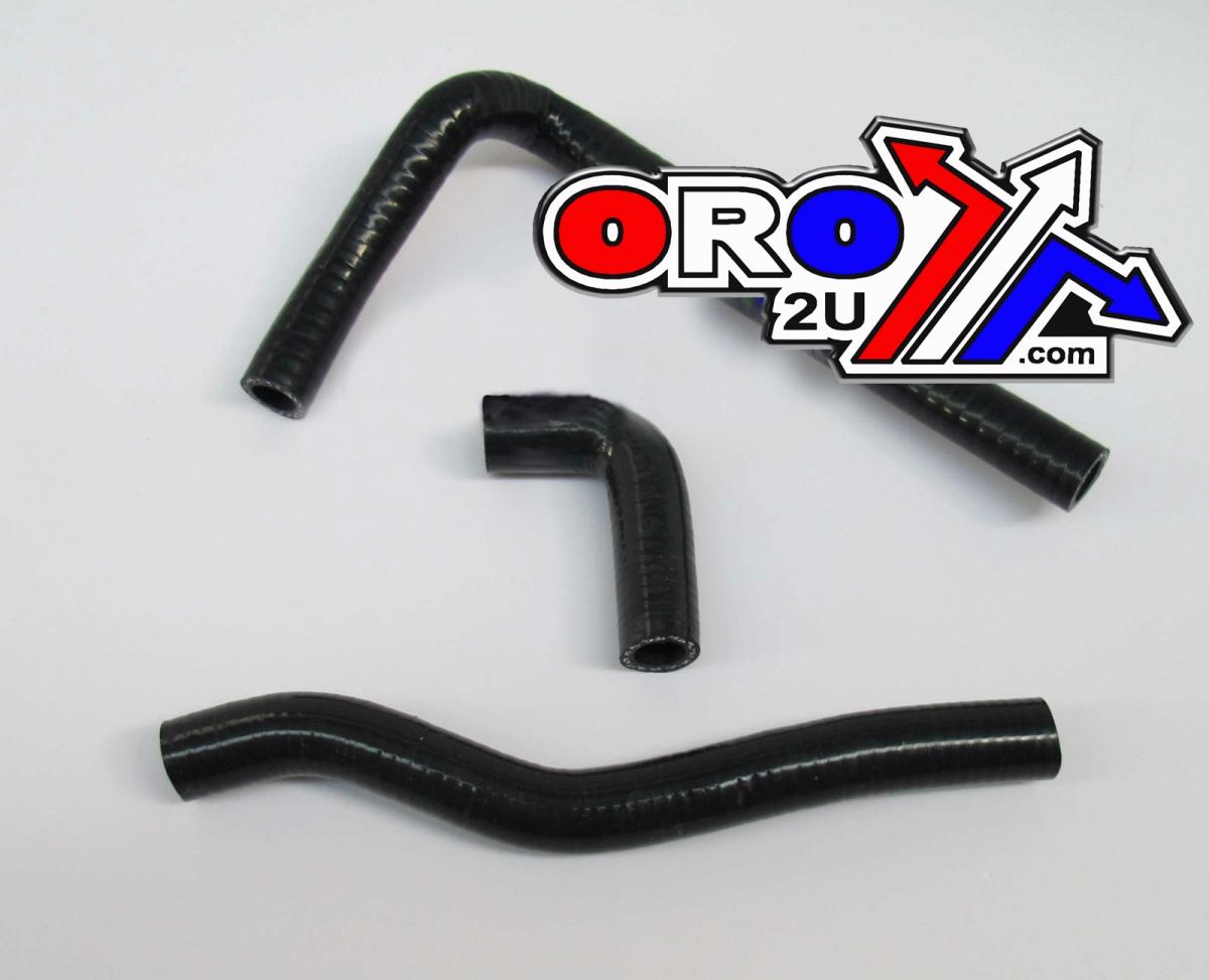 Bullet Hose Kit/2 KX65, RM65 Black, Silicone Radiator