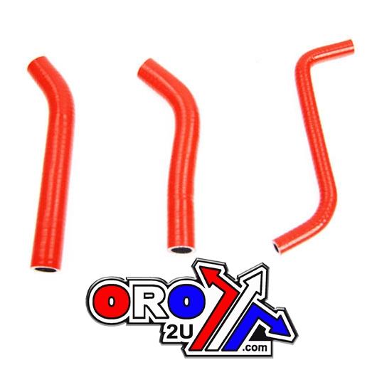 Bullet Hose Kit Honda TRX450 Red, Silicone Radiator Set / 3