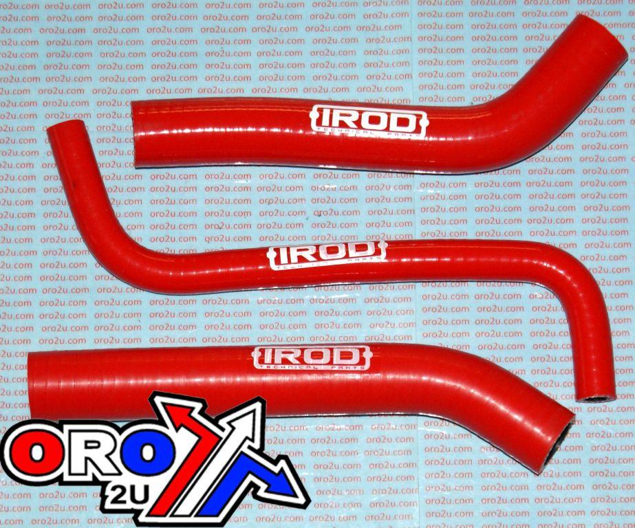 IROD Radiators Hose Kit Honda TRX450 06-09 3pcs, Silicone Radiator Red ATV, Irod 010502