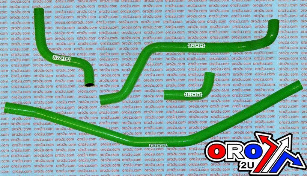 IROD Radiators Hose Kit KFX700 03-07 Kawasaki, Silicone Radiator Green ATV, Irod 010507