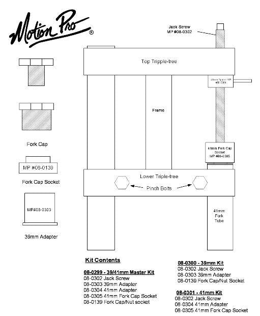 Motion Pro Fork Spring Compressor Kit Harley-davidson Motion Pro 08-0299
