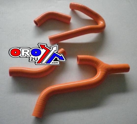 Bullet Hose Kit/3 KTM 250 98-02 Kit/4, Silicone Radiator Orange