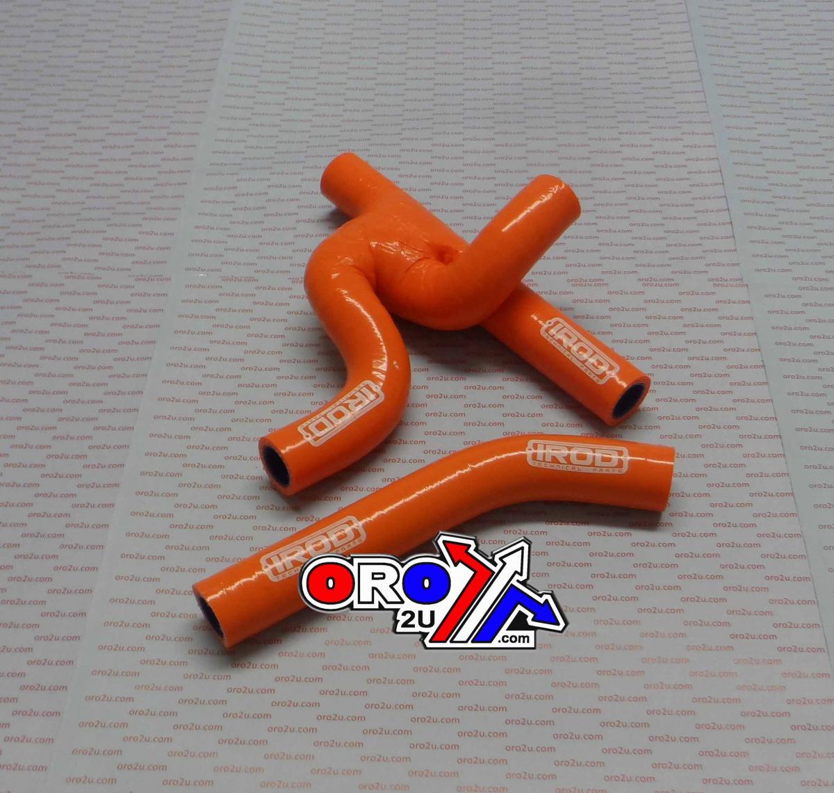 IROD Radiators Hose Kit KTM EXC125 2008-11, Silicone Radiator Orange, Irod 010074