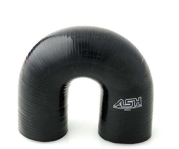 Auto Silicone Hose Silicone Hose 25mm 180 Bend, Black, Universal Air, Water, Intake