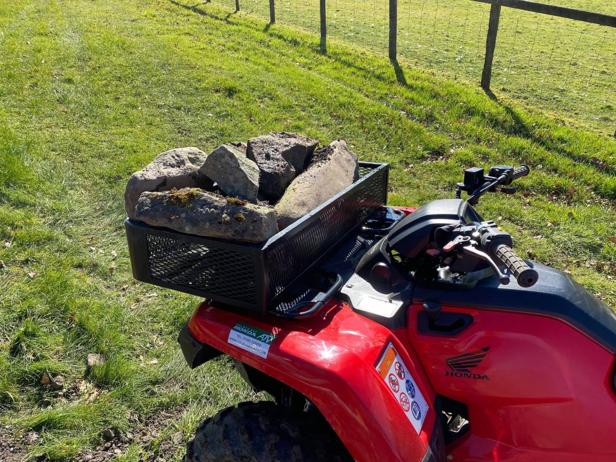 Tag-z ATV Steel Cargo Rack / Wire Basket, Rear Drop 105x73cm, ((fitting Kit Not Included))