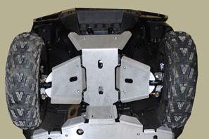 Ricochet A-arm Skid Plates Aluminum 12-13 Kawasaki Bruteforce 300, 764a Ricochet