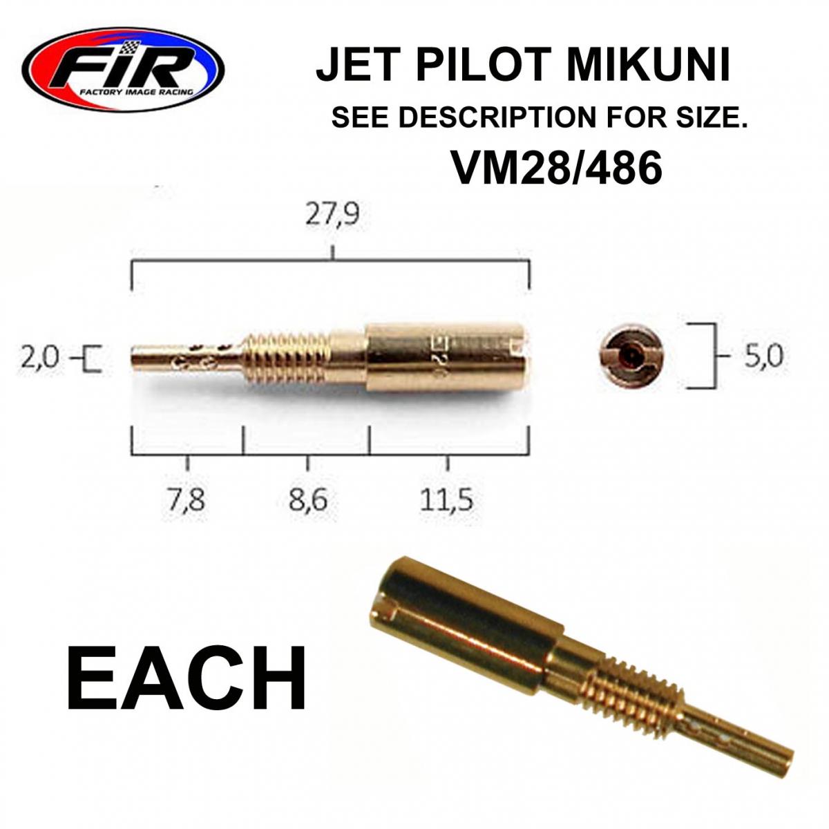 FIR Jet 25.0 Pilot Mikuni Long, at-07201-4/ VM28/486